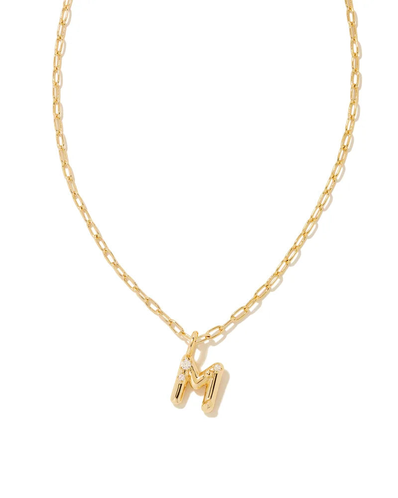 Kendra Scott: Crystal Letter Pendant Necklace - Obsession Boutique