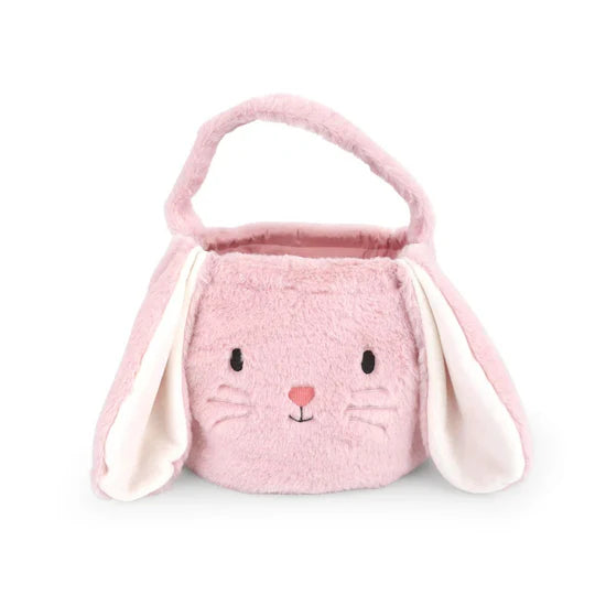 Mon Ami: Fluffy Bunny Basket - Pink - Obsession Boutique