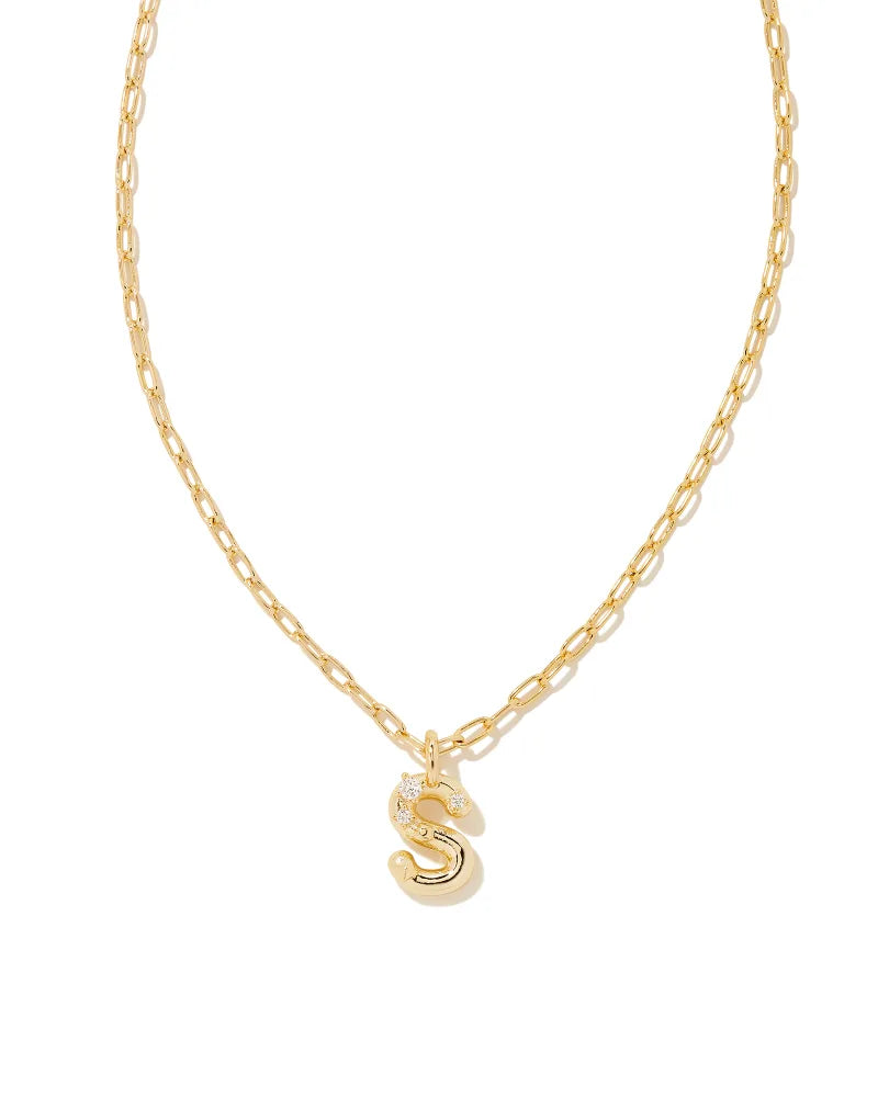 Kendra Scott: Crystal Letter Pendant Necklace - Obsession Boutique