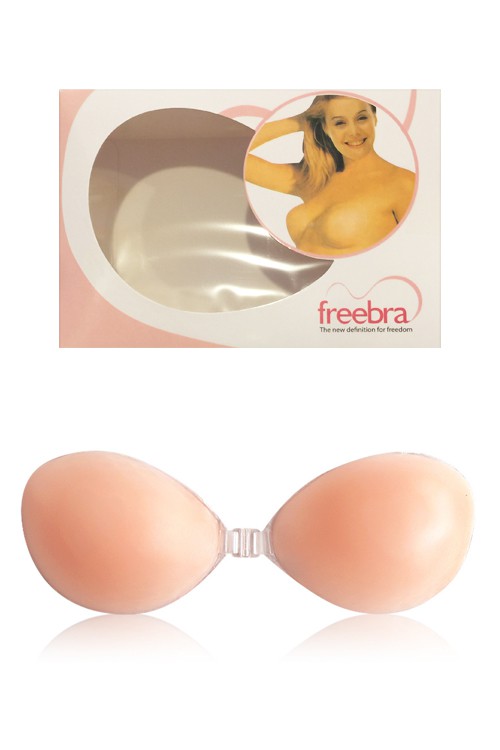 Anemone: Silicone Adhesive Bra Cups with Front Closure - Nude - Obsession Boutique