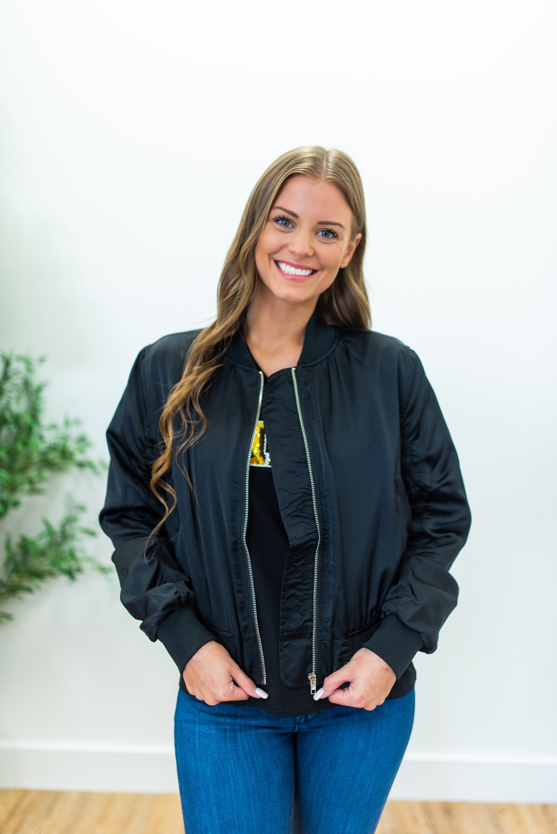 Satin Bomber Jacket Obsession Boutique